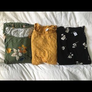 3 old navy swing dresses all short sleeve